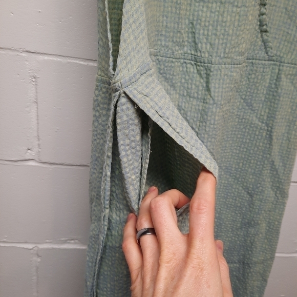 Flax by Jeanne Engelhart Linen Dress (Large) Green - Picture 2 of 5